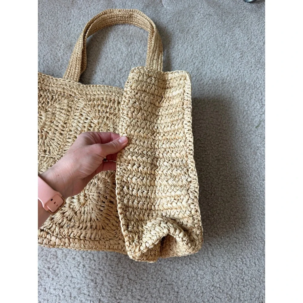 Hat Attack Straw Tote Portia Luxe Rafia Beach New